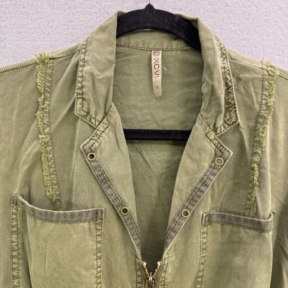 NWOT Anthropologie XCVI Military Green Utility Raphael Blazer - Combu Pigment si - Picture 7 of 15